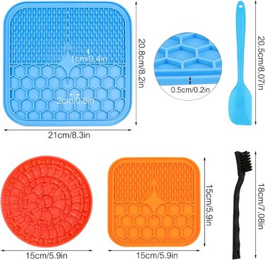 Килимок для ласощів для собак Hysagtek (3 шт.) з лопаткою, для маленьких та середніх порід, сильна фіксація, для купання, грумінгу та дресирування