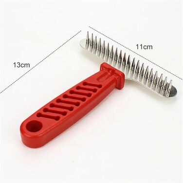 Щітка для собак, інструмент для догляду за шерстю, виведення ворсу, для здорової та доглянутої шерсті, щітка для вичісування собак (проста, з 1 рядами зубчиків)
