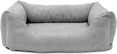 Ортопедичне ліжко для собак Emma | Кошик для собак малого та середнього розміру (сірий, 105x75 см)