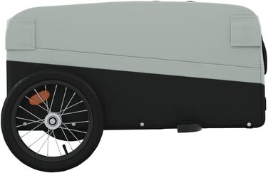 Причіп для собак Gecheer, чорний та сірий, 126x63x50 см, вантажопідйомність 30 кг, з відбивачами та прапором