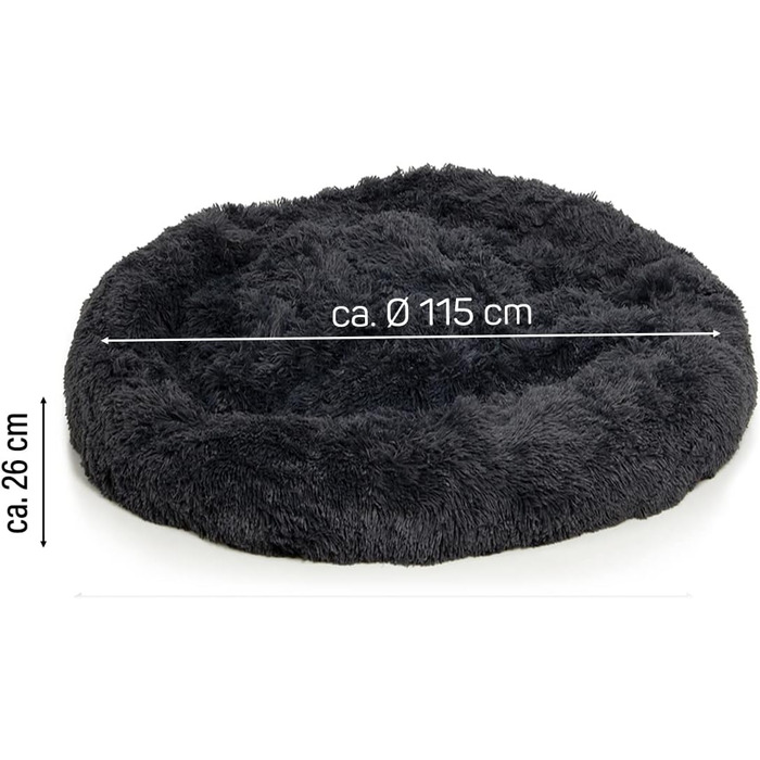 Крісло-лежанка для собак Wallace & Jones Sarnia XL - лежанка, подушка для собак, 115 x 115 x 26 см, темно-сірий