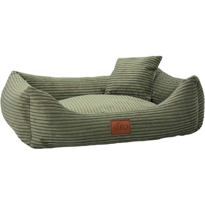 Крісло-лежанка для собак Leo4dog Olive, 100x80 см - зручне та миюче ліжко для маленьких, середніх та великих собак