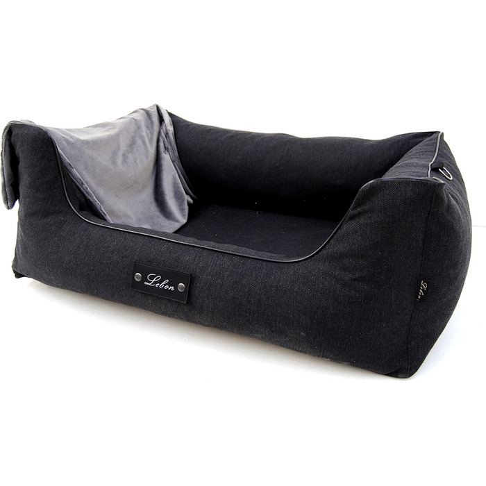 Ортопедичне собаче ліжко Lebon Carl Plus 100x75x30 см з підстилкою - Deluxe, Made in EU