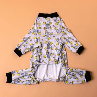 Піжама для великих собак LovinPet, рожевий принт, розмір M (XXX-Large, жовтий), обтислий крій