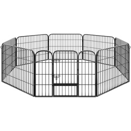 Тектейк вольєр для цуценят, 60 см, 8 грат, чорний - 402502