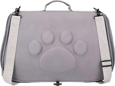 Транслювач для котів - сумка для прогулянок з ременем на плече | Сумка на плече для цуценят для подорожей, на вулицю, в літак, до ветеринара, в місто (Сірий, M)