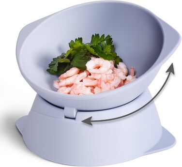 Підвищений миска для кота з регульованим нахилом | Миска для кота Silikon ne&no® (небесно-блакитний)