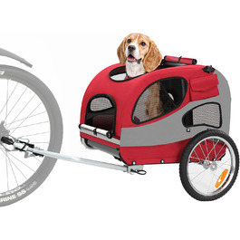 Фарм-причіп для собак SEPNINE® - складаний, до 30 кг, з підсумком та рефлекторами