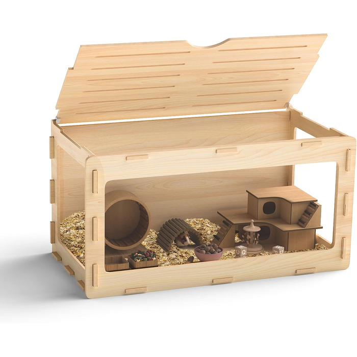 Клітка для хом'яків, морських свинок та шиншил, з відкривною кришкою та вентиляційними отворами