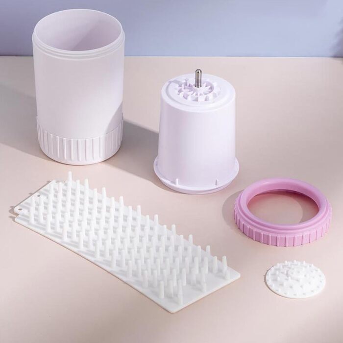 Миска-мийка для лап собаки, мийка для лап, мийка для лап собак - Автоматична силіконова щітка для чищення лап домашніх тварин, інструмент для догляду за тваринами (Рожева)