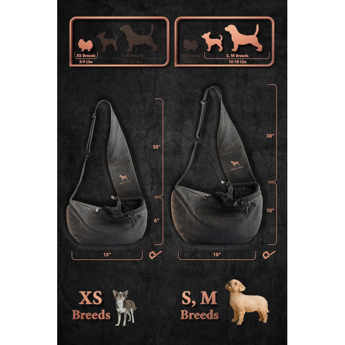 Трансформер для собак Noah & Paw: переноска для маленьких собак до 5 кг з регульованим ремінцем та м'яким хутром, 3 системи безпеки, з веганської шкіри