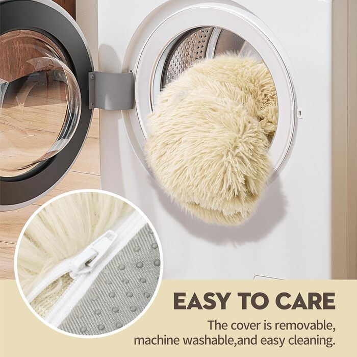 М'яке ліжко-диванчик для котів MEWOOFUN 76x45 см - велике, плюшеве, знімне та миється, для котів та маленьких собак