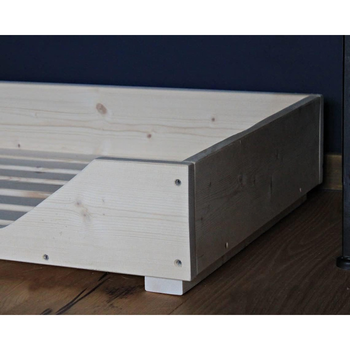 Дерев'яне ліжко для собак Dekorie - 60-110 x 40-60 см - для малих, середніх та великих собак, кошик/софа для собак/кіт, масив дерева, колір натуральний