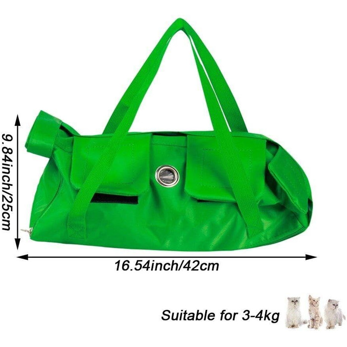 Транслючена сумка-переноска для собак та котів, зелена. Дихаюча, анти-царапин, захист від укусів. Для маленьких та середніх порід.