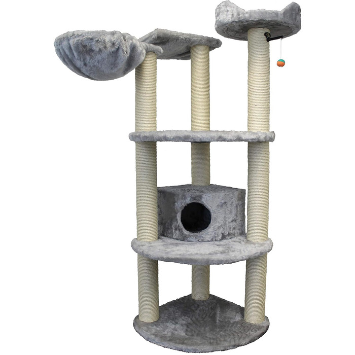 Котячий будиночок CLEVERCAT Big Star Emilia з великими лежанками та м'якими елементами, стійкий, різні кольори, Made in Germany