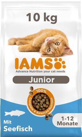 Сухий корм для кошенят IAMS з морською рибою для віку від 1 до 12 місяців, 10 кг
