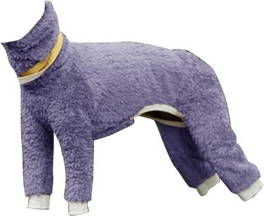 Теплий флісовий комбінезон для собак з принтом грейхаунд, з високим коміром, розмір M (2 шт.)