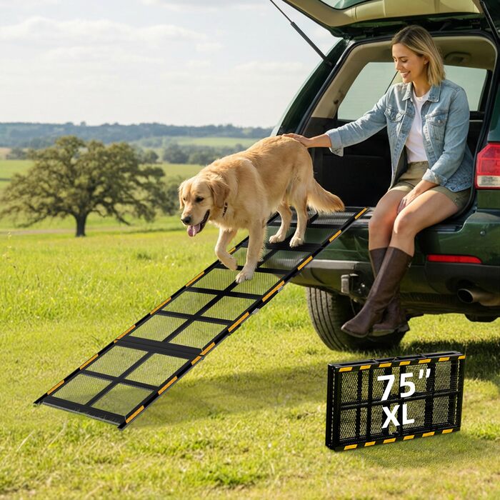 Рампа для собак Extra Lange 190 см – стабільна авторампа для великих собак, для SUV, комбі та автодому, до 90 кг