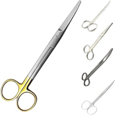 Хірургічні ножиці для перев'язки - 17 см, вигнуті, тупі кінці, з нержавіючої сталі. Підходять для котів та собак. Mayo Dissecting Blunt Scissors