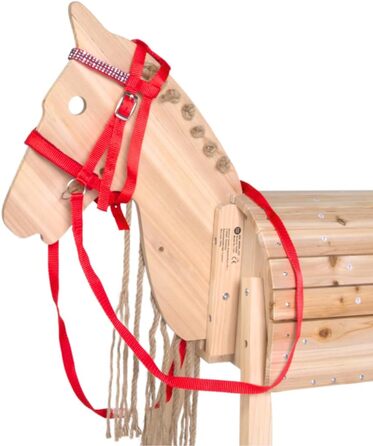 PFIFF Trenzaum 'Lotty' для іграшкових та дерев'яних коней, іграшкова вуздечка, розмір універсальний (червоний)