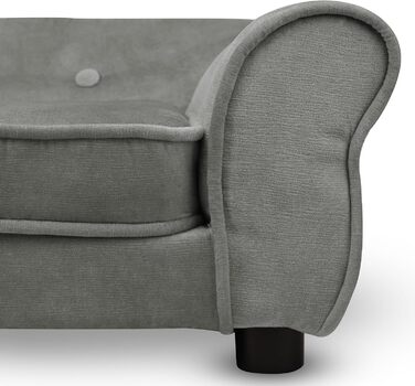 Диван для домашніх тварин MG Design сірого кольору – міцний дерев'яний каркас, м'яке оздоблення, легкий у догляді – диван для собак та котів, готовий до використання.