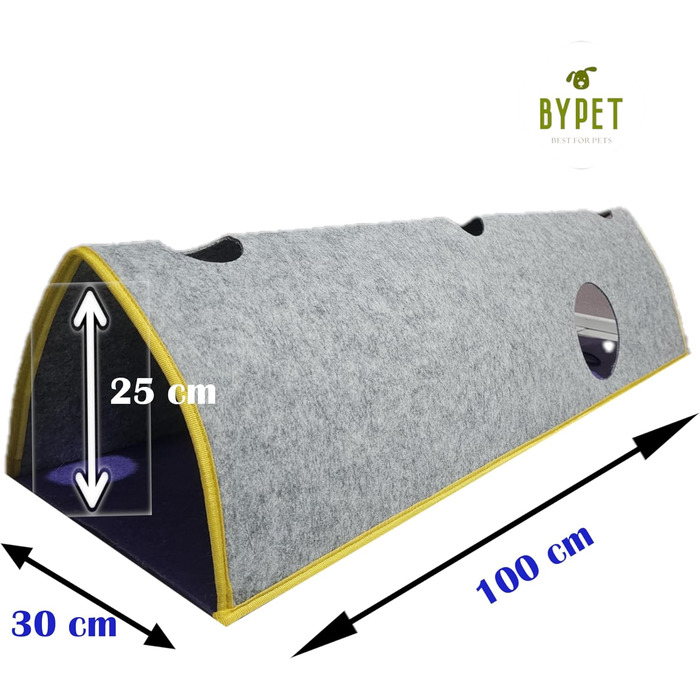 Тунель для котів BYPET, ігровий та спальний, 100 см, для дому