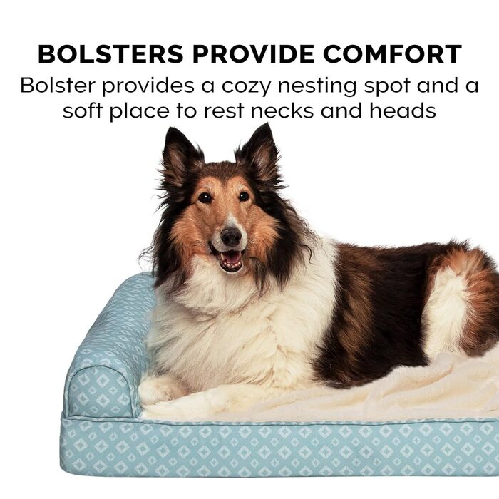 Килимок для собак Furhaven Trail Pup S: портативний, з сумкою, для подорожей, миючий, скласний, блакитно-сірий (Aqua/Granitgrau), 102x81x20 см