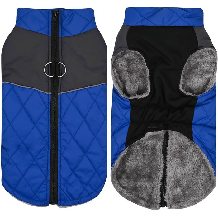 Водонепроникна куртка для собак на зиму: теплий пуловер та захист від дощу для малих та середніх собак (червоний, синій, XS)