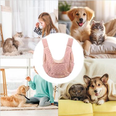 Рюкзак для собак та котів Sghtil - зручний та вентильований, для маленьких собак, кошенят, цуценят. Ідеально для прогулянок, подорожей, кемпінгу, велопоїздок та шопінгу (рожевий)