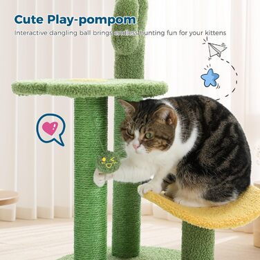 Когтеточка для котів Made4Pets Кактус, стовпчик для котенят, дряпка для котів