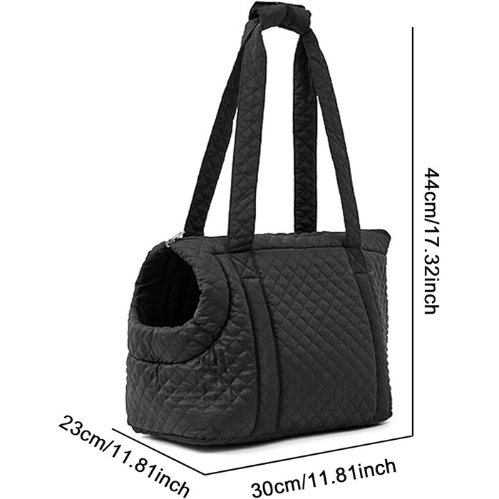 Сумка-переноска для маленьких собак - бавовняна переноска для собак, легка зимова переноска для тварин | Переноска для собак, цуценят та кошенят, переноска для домашніх тварин чорного кольору