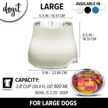 Піднята миска для собак Hagen Dogit 2-в-1, подвійна ємність