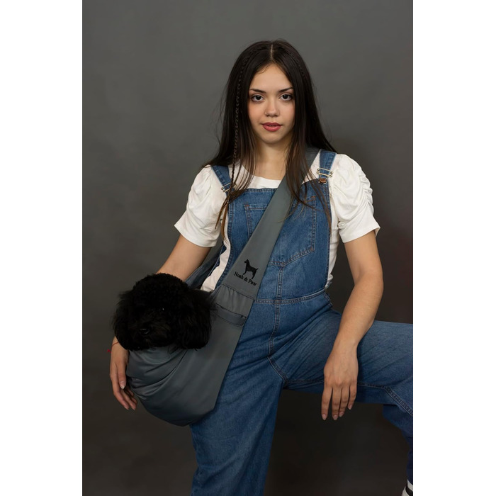 Трансформер для собак Noah & Paw: переноска для маленьких собак до 10 кг з регульованим ременем та м'яким хутром, подвійний захист, преміум-тканина Twill