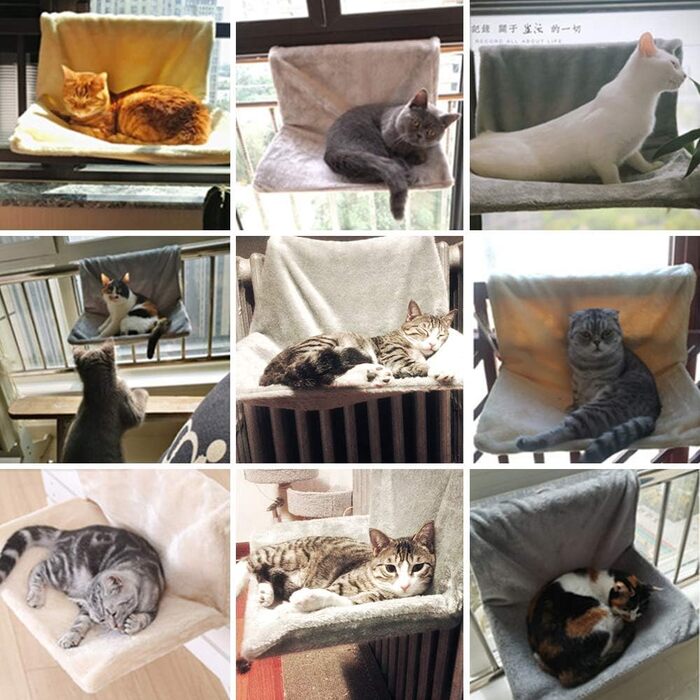 Кішка/Собака, тепле ліжко для батареї опалення, міцний металевий каркас, до 5 кг, сірий колір