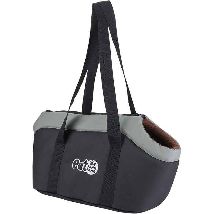 Чорна переносна сумка-переноска для собак та котів до 5 кг, велика місткість, дихаюча, регульована