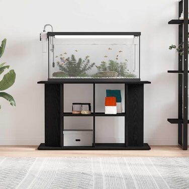 Тумба для акваріума vidaXL 100x40x60 см, чорний дуб, ДСП, міцний акваріумний стелаж