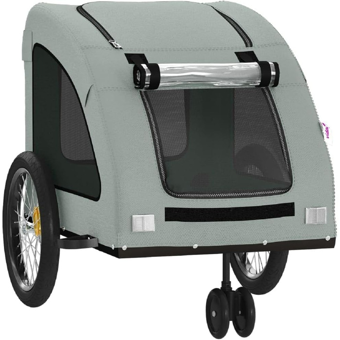 Фahrradanhänger Hunde Grau Ox - Велосипельний причіп для собак сірий Ox, матеріал: оксфордська тканина та метал, вага: 9.9 кг