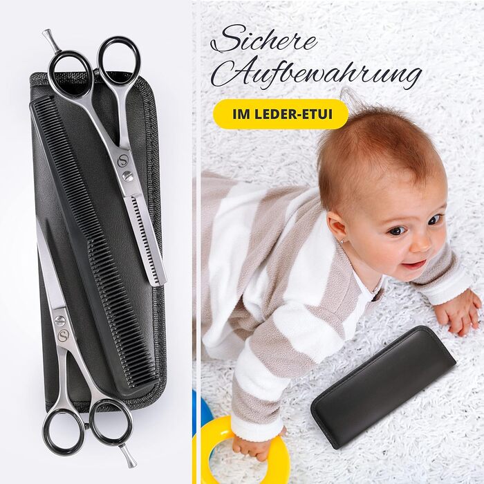 Набір для стрижки волосся | Професійні ножиці для стрижки | Якісний набір для стрижки для жінок та чоловіків | Професійні ножиці для волосся з чохлом