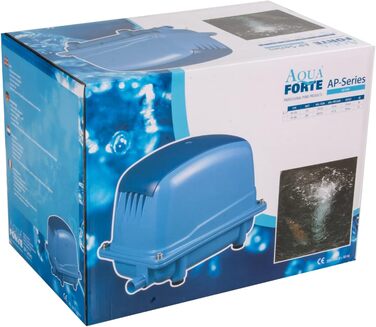 Повітряний компресор AquaForte AP-60, 38 Вт, для басейнів і ставків до 36 м³, тиск 3,5 м, вихід 18 мм, для риб і коі, 3,4 кг