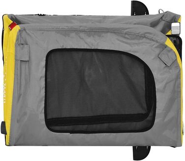 Причіп для велосипеда для собак жовтого та сірого кольорів, Oxford-Gewebe та залізо, LH62839