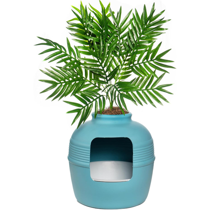 Квіткова кімната для котів Good Pet Stuff з туалетом, фільтром і комплектом Essentials (Бірюзовий)