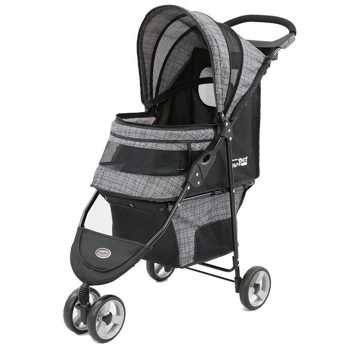 Візок для собак Innopet Buggy Avenue сірого кольору з дощовим захистом