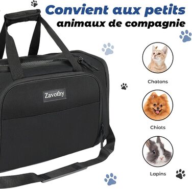 Транспортна сумка для котів та собак, переноска, дихаюча та легка, переноска для котів з регульованим плечовим ременем, знімна подушка (Чорний, XL)