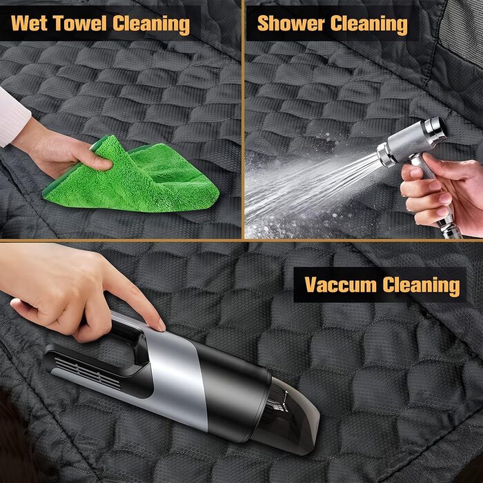 Чохол на автокрісло для домашніх тварин JNNJ, водонепроникний, підходить для всіх авто та SUV (чорний)