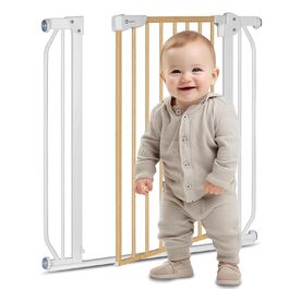 Безпечні ворота LIONELO Truus Slim, регульована ширина 75-105 см, висота 77 см, двостороннє відкривання, самозачиняються, округлі краї, встановлення без свердління