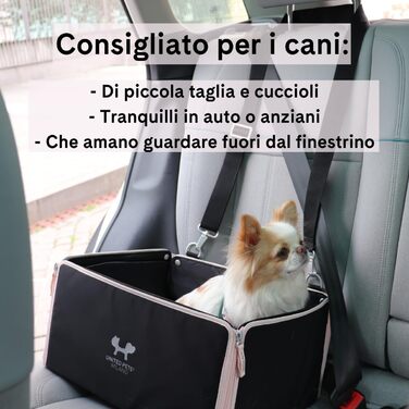 Транспортна переноска для собак UNITED PETS | Знімне миття інтер'єр | Чорно-рожевий | Складана | Універсальна для всіх авто | Переноска для тварин | Коробка для подорожей