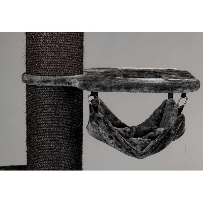 Дряпка для великих котів RHRQuality Maine Coon Sleeper Crown 150 см, кремова, товсті сизалеві стовпи 20 см