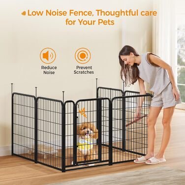 Вольєр для собак Yaheetech 8-секційний, 80 см, для квартири та саду, складаний, без інструментів