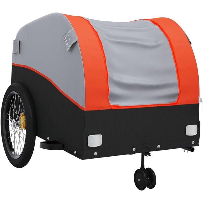 Причіп для собак, велосипедний причіп, причіп для бігу: чорний та помаранчевий, 45 кг, сталь, легка збірка, універсальний