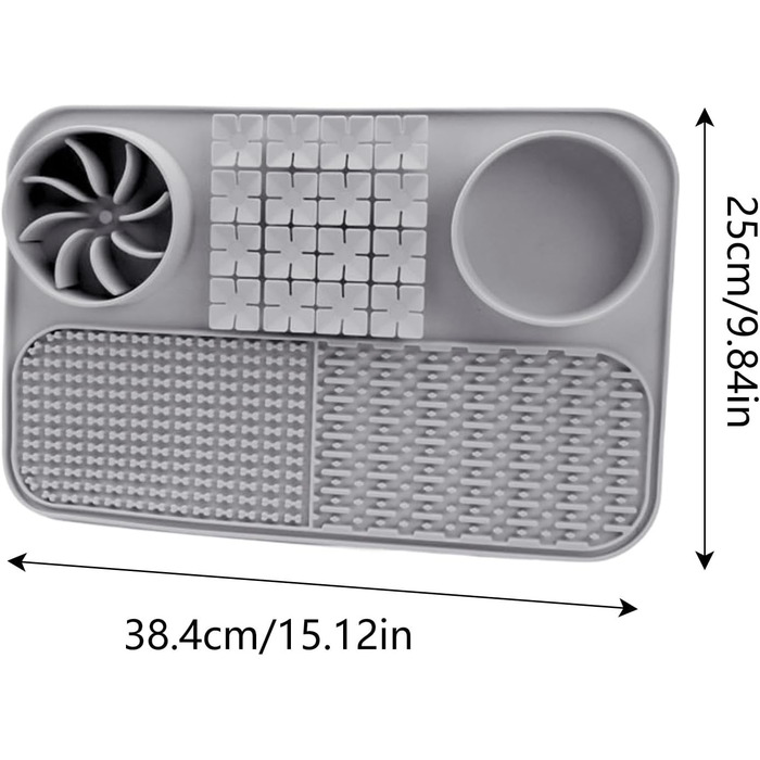 Повільний годівник для собак - килимок-головоломка, килимок для іграшок, сірий L